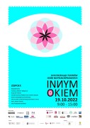 Plakat promujący XVIII Przegląd Teatrów Osób Niepełnosprawnych 'Innym Okiem'